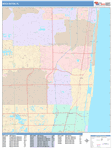 Boca Raton  Wall Map Color Cast Style